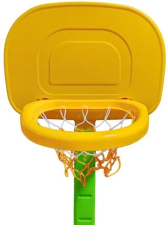 Merco Basketbalový kôš žltý stojanový nastaviteľná výška 120-160cm