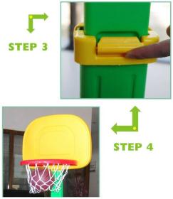 Merco Basketbalový koš žlutý stojanový nastavitelná výška 120-160cm