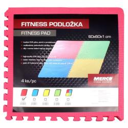 Merco Colored Puzzle fitness podložka červená