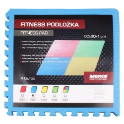 Merco Colored Puzzle fitness podložka modrá
