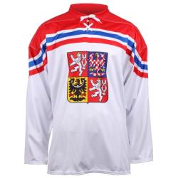 Merco ČR OH Soči 2014 replika hokejový dres - bez potisku POUZE L - bílá-červená (VÝPRODEJ) Merco ČR OH Soči 2014 replika hokejový dres - bez potisku POUZE L - bílá-červená (VÝPRODEJ)