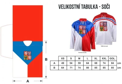 Merco ČR OH Soči 2014 replika hokejový dres - bez potisku POUZE XL - bílá-červená (VÝPRODEJ)
