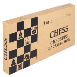 Merco Exclusive 3v1 dřevěné šachy