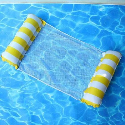 Merco Float Stripe nafukovací lehátko žlutá