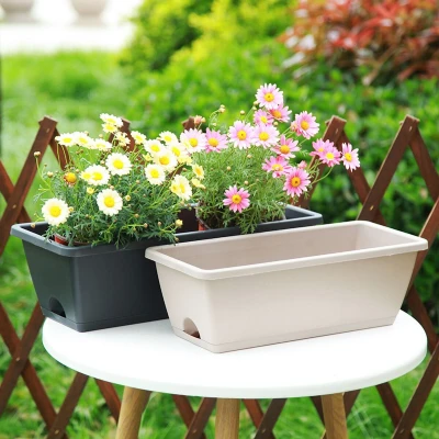 Merco Flora světle zelený truhlík s podmiskou