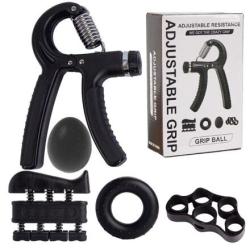 Merco Grip 5 sada na posilování rukou černá Merco Grip 5 sada na posilování rukou černá