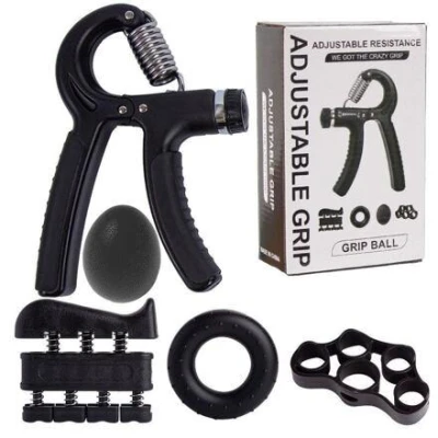Merco Grip 5 sada na posilování rukou černá Merco Grip 5 sada na posilování rukou černá
