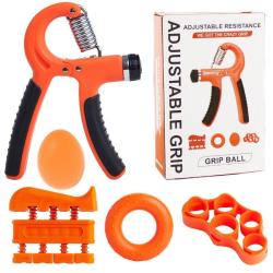 Merco Grip 5 sada na posilování rukou oranžová Merco Grip 5 sada na posilování rukou oranžová