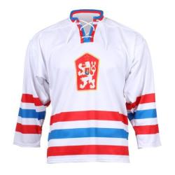 Merco hokejový dres ČSSR 1976 replika bílá - bez potisku POUZE XS (VÝPRODEJ)