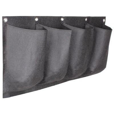 Merco Horizontal Grow Bag 4 textilní květináče na zeď černá Merco Horizontal Grow Bag 4 textilní květináče na zeď černá