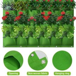 Merco Horizontal Grow Bag 4 textilní květináče na zeď černá