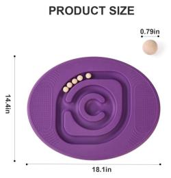 Merco Hra balanční deska ovál s kuličkovým bludištěm fialová