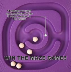 Merco Hra balanční deska ovál s kuličkovým bludištěm modrá