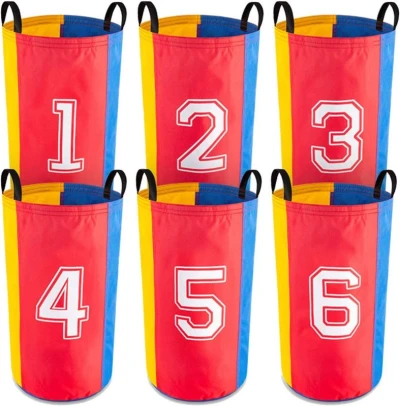 Merco Hra skákací pytel barevný 50x70cm čísla set 6ks Merco Hra skákací pytel barevný 50x70cm čísla set 6ks