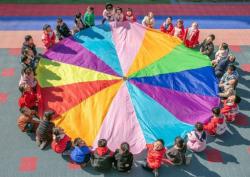 Merco Hrací padák 3m psychomotorická didaktická pomůcka