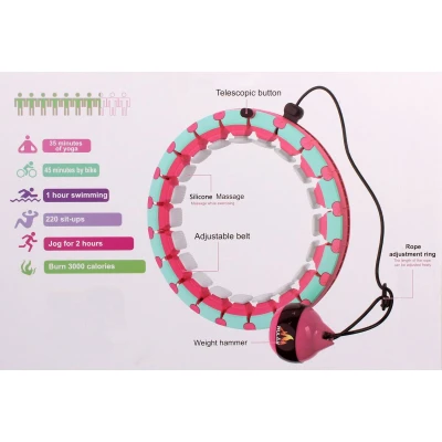 Merco Hula Hoop Smart gymnastická obruč tm. růžová