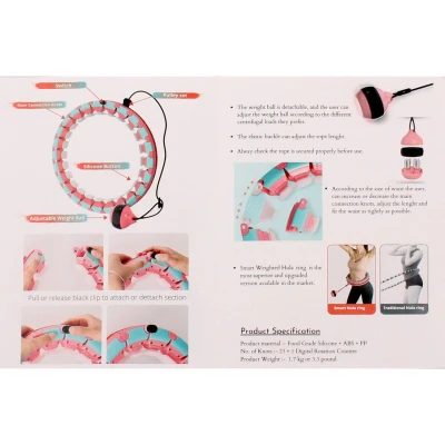 Merco Hula Hoop Smart gymnastická obruč tm. růžová