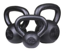 Merco Kettlebell Kov činka černá POUZE 16 kg (VÝPRODEJ)