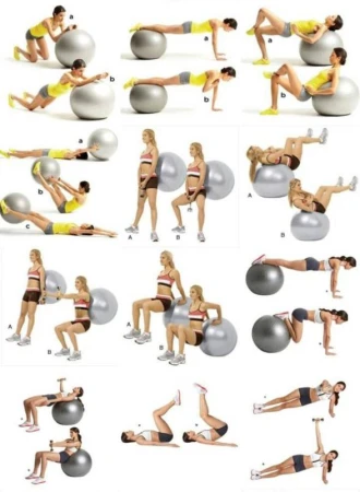 Merco Loptu Anti Burst overball 55cm strieborný fitness gymball rehabilitačný