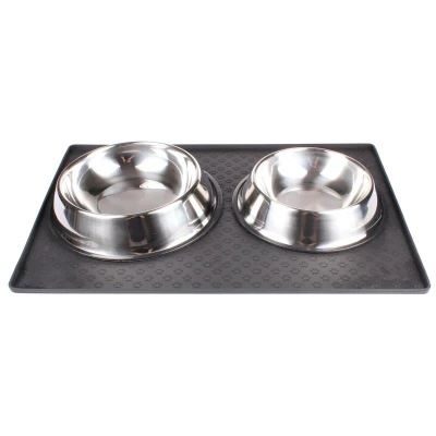 Merco Pet Mat Large podložka pod misky černá