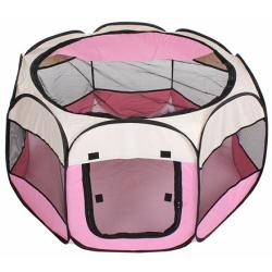 Merco Pet Octagonal ohrádka pro psy bílá-růžová
