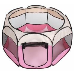 Merco Pet Octagonal ohrádka pro psy bílá-růžová