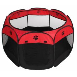 Merco Pet Octagonal ohrádka pro psy červená-černá