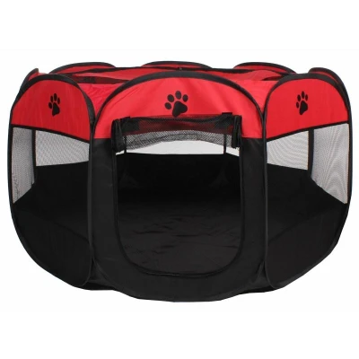 Merco Pet Octagonal ohrádka pro psy červená-černá