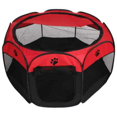 Merco Pet Octagonal ohrádka pro psy červená-černá