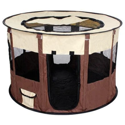 Merco Pet Round ohrádka pro psy hnědá Merco Pet Round ohrádka pro psy hnědá