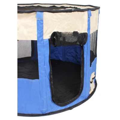 Merco Pet Round ohrádka pro psy modrá