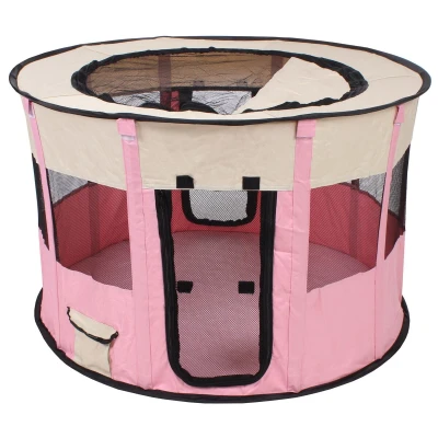 Merco Pet Round ohrádka pro psy růžová