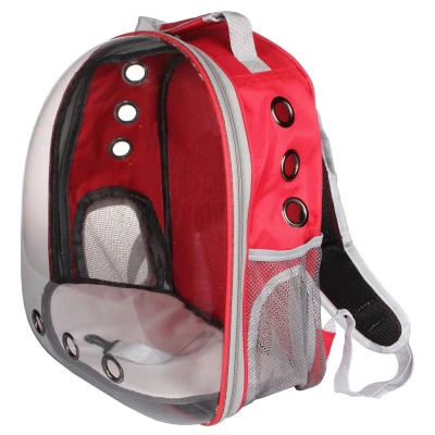 Merco Petbag Transparent batoh na mazlíčky červená