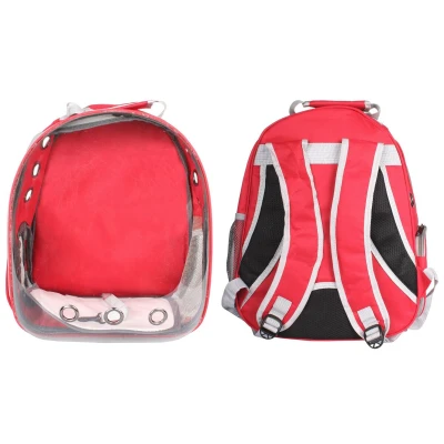 Merco Petbag Transparent batoh na mazlíčky červená