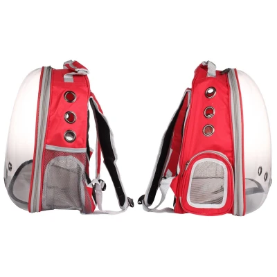 Merco Petbag Transparent batoh na mazlíčky červená