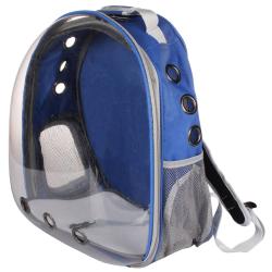 Merco Petbag Transparent batoh na mazlíčky tm. modrá
