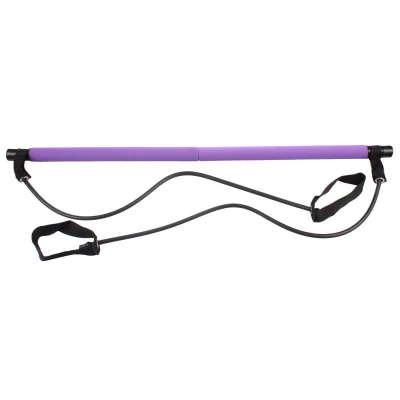 Merco Pilates Sticks posilovací tyč s gumou fialová Merco Pilates Sticks posilovací tyč s gumou fialová