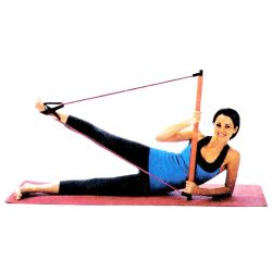 Merco Pilates Sticks posilovací tyč s gumou fialová