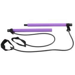 Merco Pilates Sticks posilovací tyč s gumou fialová