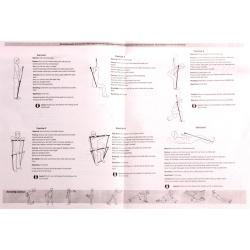 Merco Pilates Sticks posilovací tyč s gumou fialová