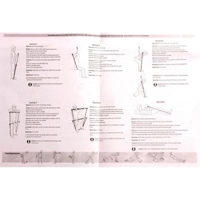 Merco Pilates Sticks posilovací tyč s gumou fialová