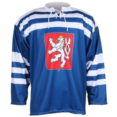 Merco hokejový dres ČSR 1947 replika modrá - bez potisku Merco hokejový dres ČSR 1947 replika modrá - bez potisku