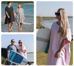 Merco Surf plážové pončo světle modrá