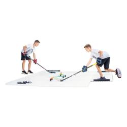 Merco Target branka, s postranní sítí + Hockey Revolution Hockey Tiles desky (8 ks)