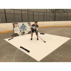 Merco Target branka, s postranní sítí + Hockey Revolution Hockey Tiles desky (8 ks)