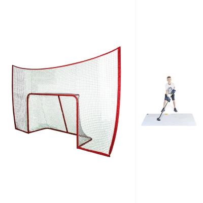 Merco Target FG skládací branka s postranní sítí + Hockey Revolution My Shoot Pad 150x75x3 cm