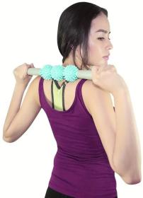 Merco Tyč masážní rehabilitační 40cm roller na uvolnění svalů modrý