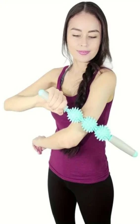 Merco Tyč masážna rehabilitačná 40cm roller na uvoľnenie svalov ružový