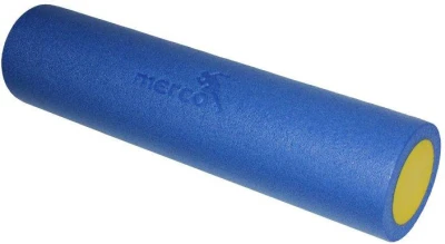Merco Válec masážní 60x15cm fitness roller pěnový modro-žlutý Merco Válec masážní 60x15cm fitness roller pěnový modro-žlutý