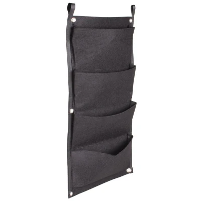 Merco Vertical Grow Bag 4 textilní květináče na zeď černá Merco Vertical Grow Bag 4 textilní květináče na zeď černá